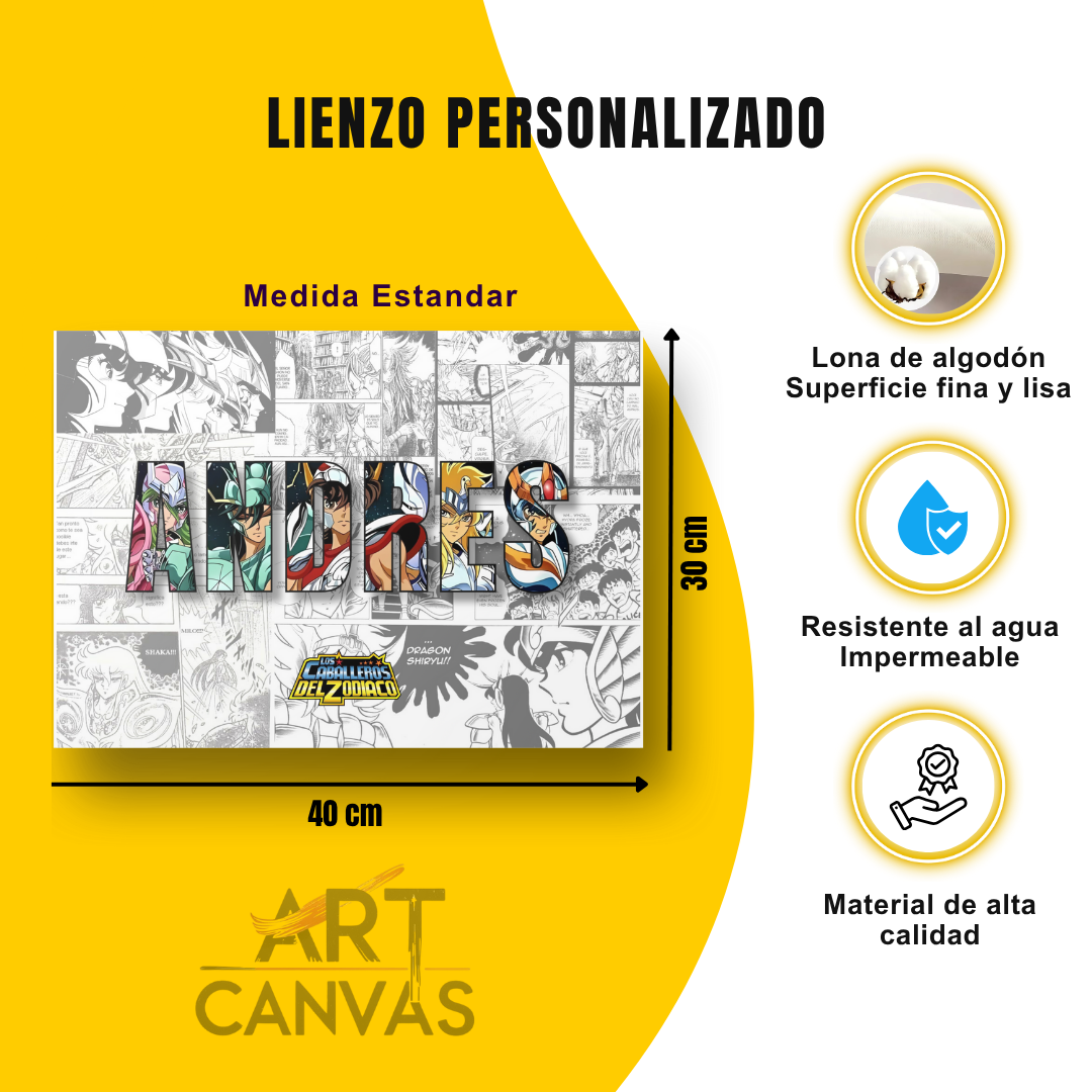 Lienzo del Zodiaco Customizado Anime Retro
